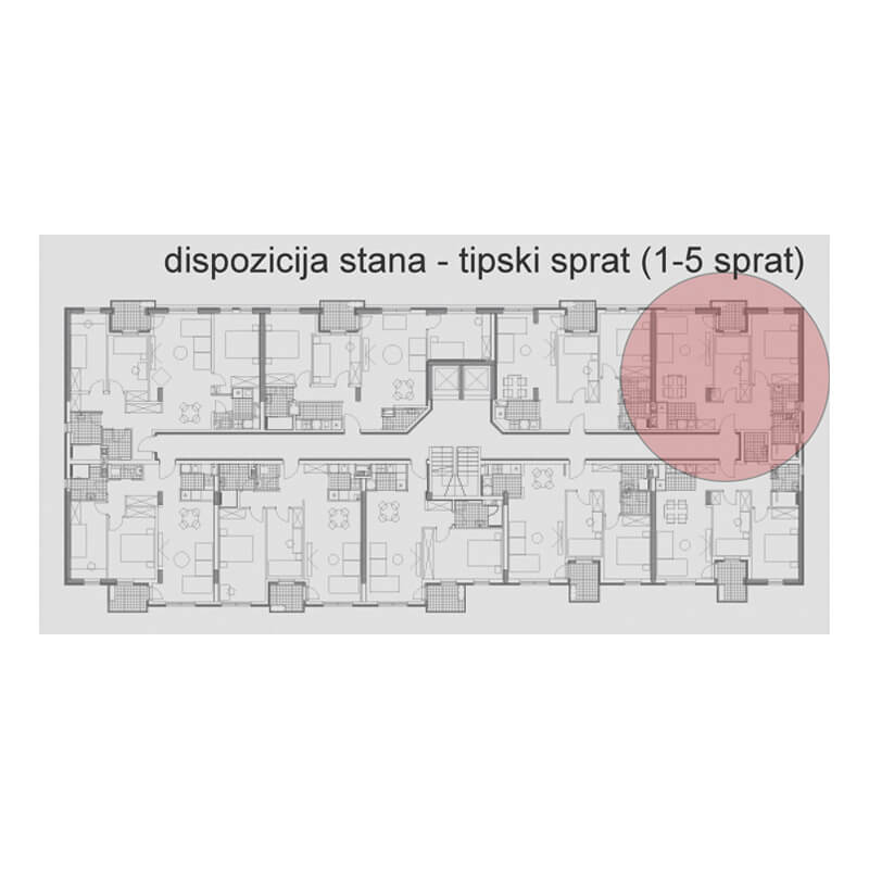 stan 43 dispozicija stana